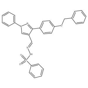 N'-((3-(4-(Benzyloxy)phenyl)-1-phenyl-1H-pyrazol-4-yl)methylene)benzenesulfonohydrazide结构式