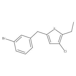 5-[(3-Bromophenyl)methyl]-3-chloro-2-ethylthiophene Structure