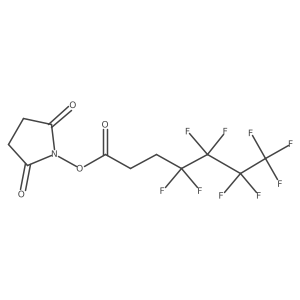 1-[(4,4,5,5,6,6,7,7,7-Nonafluoroheptanoyl)oxy]pyrrolidine-2,5-dione结构式