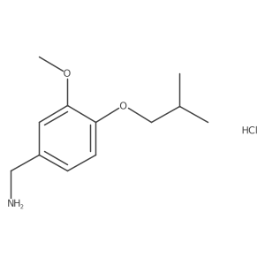 (4-Isobutoxy-3-methoxyphenyl)methanamine hydrochloride结构式