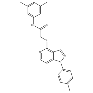 N-(3,5-dimethylphenyl)-2-((3-(p-tolyl)-3H-[1,2,3]triazolo[4,5-d]pyrimidin-7-yl)thio)acetamide结构式