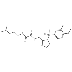 N1-((3-((3,4-dimethoxyphenyl)sulfonyl)oxazolidin-2-yl)methyl)-N2-(3-(dimethylamino)propyl)oxalamide Structure