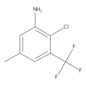 2-Chloro-5-methyl-3-(trifluoromethyl)aniline结构式