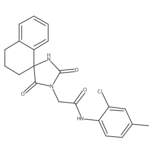 N-(2-chloro-4-methylphenyl)-2-(2',5'-dioxospiro[2,3-dihydro-1H-naphthalene-4,4'-imidazolidine]-1'-yl)acetamide Structure
