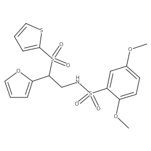 N-[2-(2-furyl)-2-(2-thienylsulfonyl)ethyl]-2,5-dimethoxybenzenesulfonamide Structure