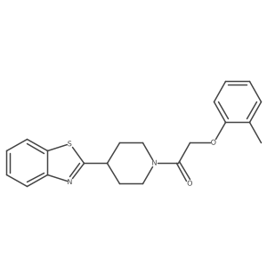 2-{1-[(2-Methylphenoxy)acetyl]piperidin-4-yl}-1,3-benzothiazole Structure