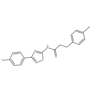 2-(4-bromophenoxy)-N-[3-(4-fluorophenyl)-1,2,4-thiadiazol-5-yl]acetamide结构式