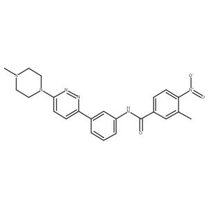 3-methyl-N-(3-(6-(4-methylpiperazin-1-yl)pyridazin-3-yl)phenyl)-4-nitrobenzamide结构式