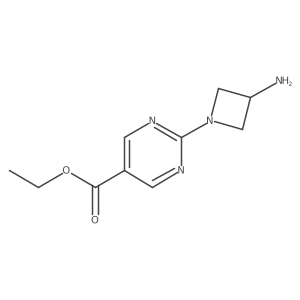 Ethyl 2-(3-aminoazetidin-1-yl)pyrimidine-5-carboxylate结构式