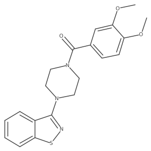 [4-(1,2-Benzisothiazol-3-yl)piperazino](3,4-dimethoxyphenyl)methanone Structure