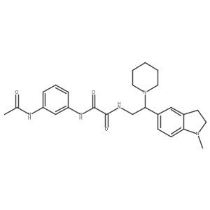 N1-(3-acetamidophenyl)-N2-(2-(1-methylindolin-5-yl)-2-(piperidin-1-yl)ethyl)oxalamide Structure