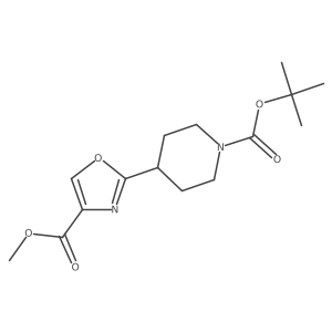 Methyl 2-(1-(tert-butoxycarbonyl)piperidin-4-yl)oxazole-4-carboxylate Structure