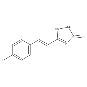 5-[2-(4-fluorophenyl)ethenyl]-2,3-dihydro-1H-1,2,4-triazole-3-thione结构式