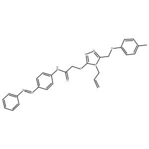 Acetamide, 2-[[5-[(4-methylphenoxy)methyl]-4-(2-propen-1-yl)-4H-1,2,4-triazol-3-yl]thio]-N-[4-(2-phenyldiazenyl)phenyl]-结构式