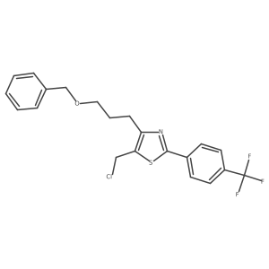 4-(3-Benzyloxy-propyl)-5-chloromethyl-2-(4-trifluoromethyl-phenyl)-thiazole结构式