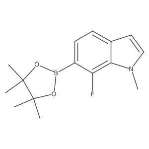 7-Fluoro-1-methyl-6-(4,4,5,5-tetramethyl-1,3,2-dioxaborolan-2-yl)-1H-indole Structure