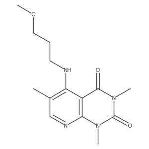 5-((3-methoxypropyl)amino)-1,3,6-trimethylpyrido[2,3-d]pyrimidine-2,4(1H,3H)-dione结构式