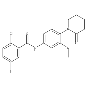 5-bromo-2-chloro-N-[3-methoxy-4-(2-oxopiperidin-1-yl)phenyl]benzamide结构式