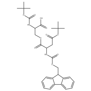 Boc-L-Ser(Fmoc-L-Asp(OtBu))-OH结构式