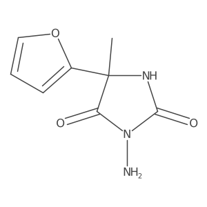 3-Amino-5-(furan-2-yl)-5-methylimidazolidine-2,4-dione结构式