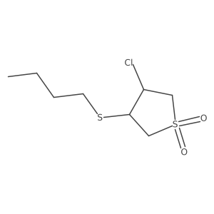 Thiophene, 3-(butylthio)-4-chlorotetrahydro-, 1,1-dioxide结构式