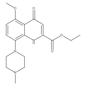 ethyl 5-methoxy-8-(4-methylpiperazin-1-yl)-4-oxo-1H-quinoline-2-carboxylate Structure