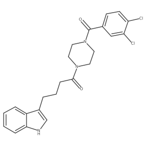 1-{4-[(3,4-dichlorophenyl)carbonyl]piperazin-1-yl}-4-(1H-indol-3-yl)butan-1-one Structure
