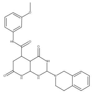 2-(3,4-dihydro-1H-isoquinolin-2-yl)-N-(3-methoxyphenyl)-4,7-dioxo-1,2,3,4a,5,6,8,8a-octahydropyrido[2,3-d]pyrimidine-5-carboxamide Structure