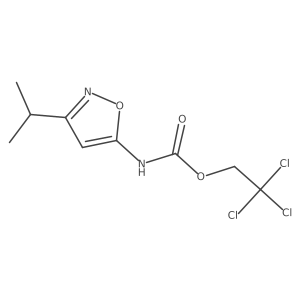 2,2,2-trichloroethyl N-(3-propan-2-yl-1,2-oxazol-5-yl)carbamate Structure