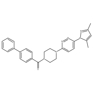 [1,1'-biphenyl]-4-yl(4-(6-(3,5-dimethyl-1H-pyrazol-1-yl)pyridazin-3-yl)piperazin-1-yl)methanone Structure