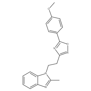 1-{2-[5-(4-methoxyphenyl)-1,2,4-oxadiazol-3-yl]ethyl}-2-methyl-1H-benzimidazole结构式