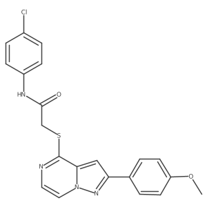 N-(4-chlorophenyl)-2-{[2-(4-methoxyphenyl)pyrazolo[1,5-a]pyrazin-4-yl]sulfanyl}acetamide结构式