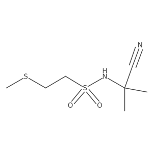 N-(2-Cyano-2-propyl)-2-methylthioethylsulfonamide结构式