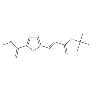 (Z)-methyl 5-(3-tert-butoxy-3-oxoprop-1-enyl)-1H-pyrrole-2-carboxylate Structure