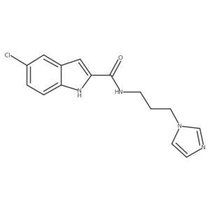 1h-Indole-2-carboxamide,5-chloro-n-[3-(1h-imidazol-1-yl)propyl]-结构式