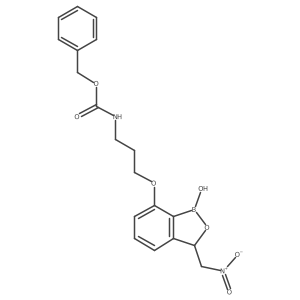 benzyl N-[3-[[1-hydroxy-3-(nitromethyl)-3H-2,1-benzoxaborol-7-yl]oxy]propyl]carbamate结构式