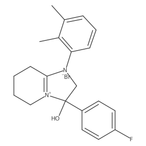 1-(2,3-Dimethylphenyl)-3-(4-fluorophenyl)-3-hydroxy-2,3,5,6,7,8-hexahydroimidazo[1,2-a]pyridin-1-ium bromide Structure