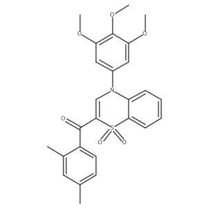 (2,4-dimethylphenyl)[1,1-dioxido-4-(3,4,5-trimethoxyphenyl)-4H-1,4-benzothiazin-2-yl]methanone结构式