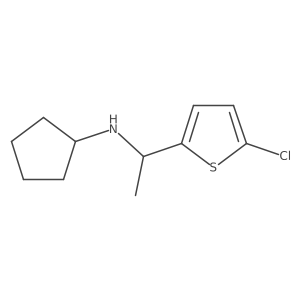 N-[1-(5-chlorothiophen-2-yl)ethyl]cyclopentanamine Structure
