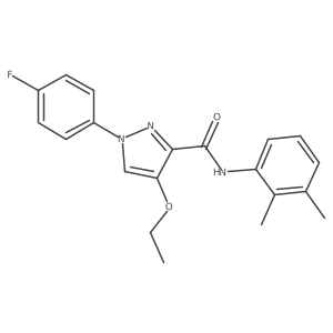 N-(2,3-dimethylphenyl)-4-ethoxy-1-(4-fluorophenyl)-1H-pyrazole-3-carboxamide结构式