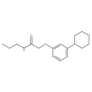 2-((6-morpholinopyrimidin-4-yl)thio)-N-propylacetamide Structure