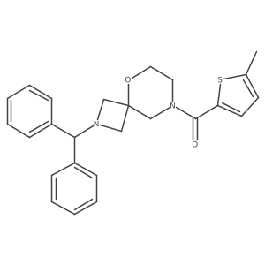 (2-Benzhydryl-5-oxa-2,8-diazaspiro[3.5]nonan-8-yl)(5-methylthiophen-2-yl)methanone结构式