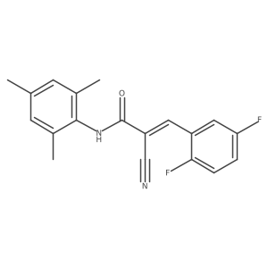 2-Cyano-3-(2,5-difluorophenyl)-n-(2,4,6-trimethylphenyl)prop-2-enamide结构式