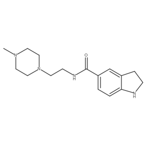 1h-Indole-5-carboxamide,2,3-dihydro-n-[2-(4-methyl-1-piperazinyl)ethyl]- Structure