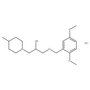 1-((2,5-Dimethoxybenzyl)oxy)-3-(4-methylpiperidin-1-yl)propan-2-ol hydrochloride结构式