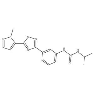 1-{3-[5-(1-Methyl-1H-pyrazol-5-YL)-1,2,4-oxadiazol-3-YL]phenyl}-3-(propan-2-YL)urea结构式