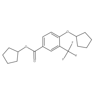 Cyclopentyl 4-cyclopentyloxy-3-(trifluoromethyl)benzoate结构式