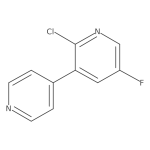 2-Chloro-5-fluoro-3,4'-bipyridine结构式