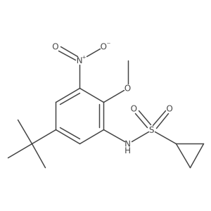 N-[5-(1,1-dimethylethyl)-2-methoxy-3-nitrophenyl]cyclopropanesulfonamide Structure