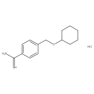 4-[(Cyclohexyloxy)methyl]benzene-1-carboximidamide hydrochloride Structure